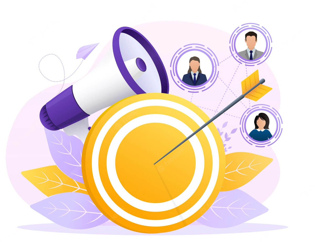 Content Marketing Megaphone Target representation